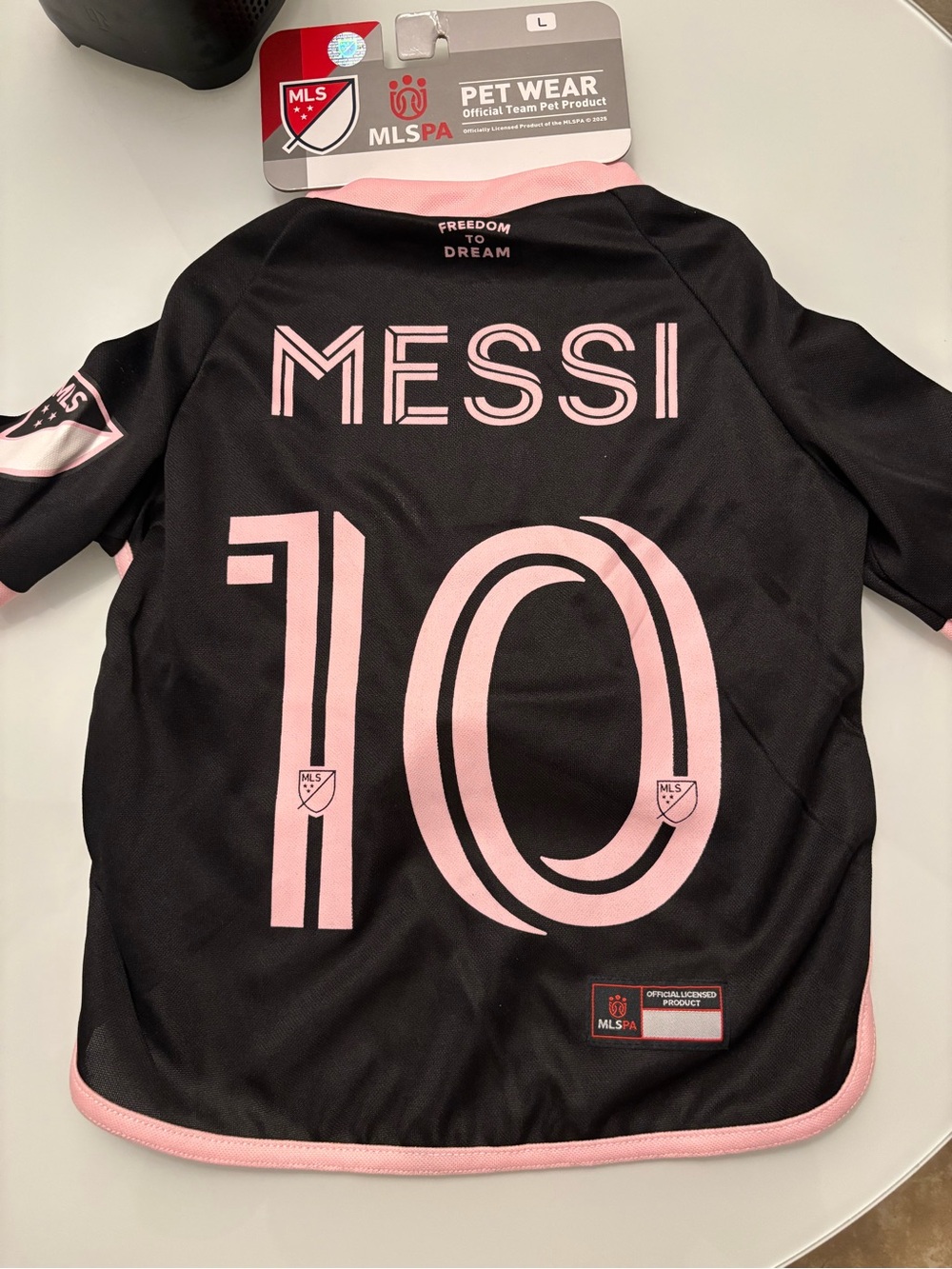 Inter Miami MLS Pet Jersey in Black & Pink